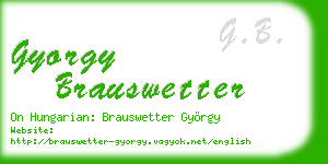gyorgy brauswetter business card