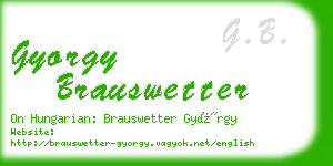 gyorgy brauswetter business card